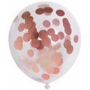Globos Konfettiballon Klar ø30cm Konfetti Rosegold...