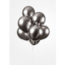 10 Luftballons Grau-Weltraum Grau  Spiegeleffekt...