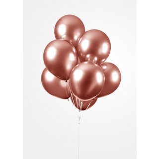 10 Luftballons Kupfer Spiegeleffekt ø30cm