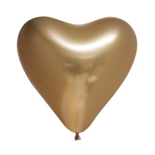 20 Herzballons Gold Spiegeleffekt ø40cm