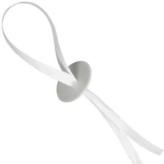 luftballonsDE Ballonverschluss Poly-Fix Weiß mit Band ca 120cm-100St