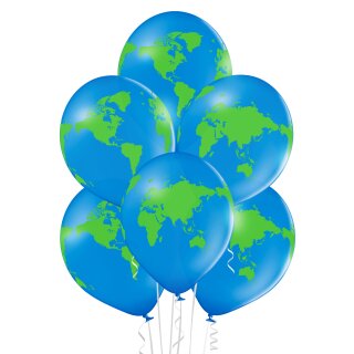 Belbal Premium Luftballon Weltkugel  ø30cm-50St