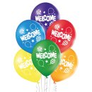 6 Luftballons Welcome &oslash;27cm