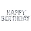 Partydeco Folienballon-Set Happy Birthday Silber 340cm x...