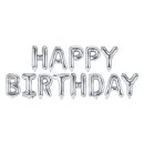 Schriftzug Happy Birthday Silber Folie 340cm x 35cm