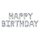 Partydeco Folienballon-Set Happy Birthday Silber 340cm x 35cm-1St