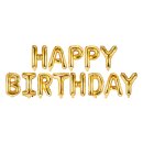Schriftzug Happy Birthday Gold Folie 340cm x 35cm