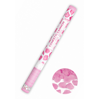 Partydeco Konfettikanone Rosenblätter Rosa 60cm-1St
