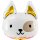 Partydeco Folienballon Hundekopf Weiß 50cm-1St
