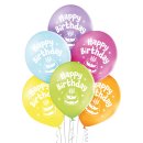 6 Luftballons Happy Birthday Torte Mix &oslash;27cm