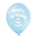 6 Luftballons Happy Birthday Torte Mix &oslash;27cm