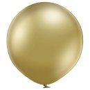 2 Riesenballons Gold Spiegeleffekt kugelrund &oslash;60cm