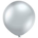 2 Riesenballons Silber Spiegeleffekt kugelrund ø60cm