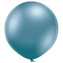 2 Riesenballons Blau Spiegeleffekt kugelrund &oslash;60cm