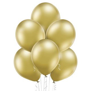 8 Luftballons Gold Spiegeleffekt ø30cm