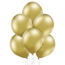 8 Luftballons Gold Spiegeleffekt &oslash;30cm