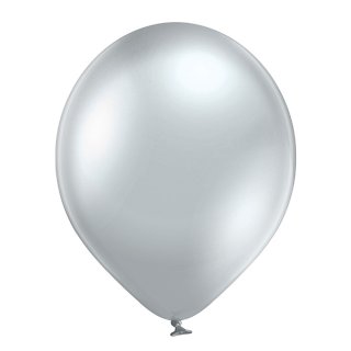 25 Luftballons Silber Spiegeleffekt ø12,5cm