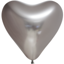 Globos Herzballon Silber ø33cm Glossy-1St