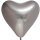 Globos Herzballon Silber ø33cm Glossy-1St