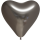 Globos Herzballon Grau ø33cm Glossy-1St