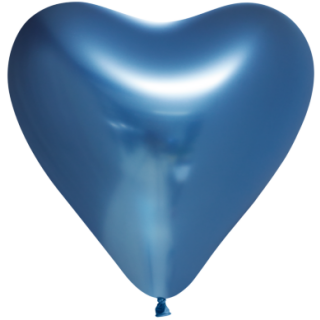 Globos Herzballon Blau ø33cm Glossy-1St