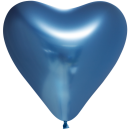 Globos Herzballon Blau ø33cm Glossy-1St