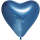 Globos Herzballon Blau ø33cm Glossy-1St