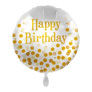 Luftballon Happy Birthday Gold Folie ø43cm
