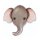 Luftballon Elefantenkopf Grau Folie 100cm