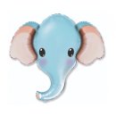Luftballon Elefantenkopf Blau Folie 100cm
