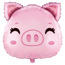 Luftballon Schweinekopf Folie-Figur 60cm Flexmetal...
