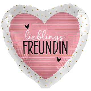 Luftballon Lieblingsfreundin Folie-Herz ø43cm