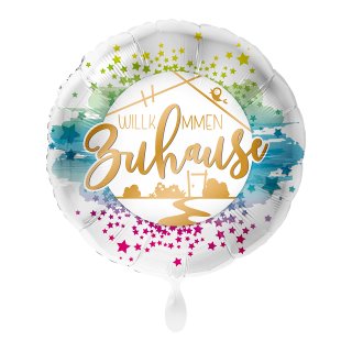 Luftballon Willkommen Zuhause Folie ø43cm
