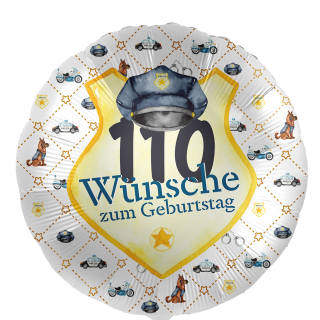 Premioloon Folienballon 110 Wünsche zum Geburtstag  ø43cm-1St