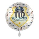 Luftballon 110 W&uuml;nsche zum Geburtstag Folie...