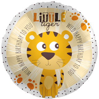 Premioloon Folienballon Happy Birthday Tiger  ø43cm-1St