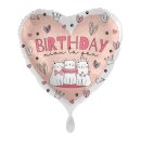 Luftballon Katzen Birthday miau to you Folie &oslash;43cm