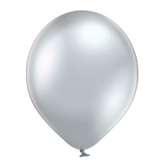 Belbal Premium Luftballon Silber ø12,5cm Glossy-100St
