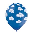 6 Luftballons Wolken Blau ø30cm