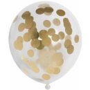 Globos Konfettiballon Klar ø30cm Konfetti Gold...