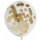 Globos Konfettiballon Klar ø30cm Konfetti Gold Papier-6St