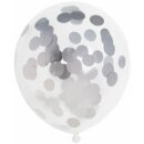 Globos Konfettiballon Klar ø30cm Konfetti Silber...