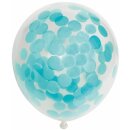 Globos Konfettiballon Klar ø30cm Konfetti Blau...