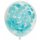 Globos Konfettiballon Klar ø30cm Konfetti Blau Papier-6St