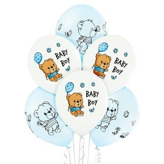 Belbal Premium Luftballon Baby Boy Bärchen  ø30cm-6St