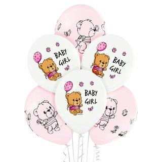Belbal Premium Luftballon Baby Girl Bärchen  ø30cm-6St