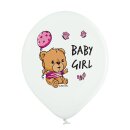 Belbal Premium Luftballon Baby Girl Bärchen  ø30cm-6St