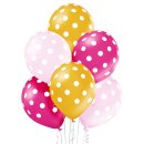 Belbal Premium Luftballon Konfetti Rosa  ø30cm-6St