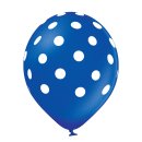 6 Luftballons Konfetti Blau ø30cm