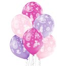 6 Luftballons Baby Girl Sachen &oslash;30cm